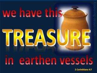 2 Corinthians 4:7 Treasure In Earthen Vessels (blue)